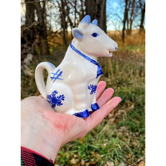 Vintage Holland Style Cow Creamer Pitcher Farmhouse Decor - Picture 6 of 8